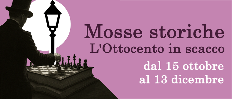 Uomo dell'ottocento che gioca a scacchi