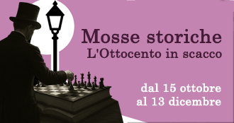 Uomo dell'ottocento che gioca a scacchi