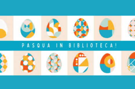 Immagine con otto uova di Pasqua colorate