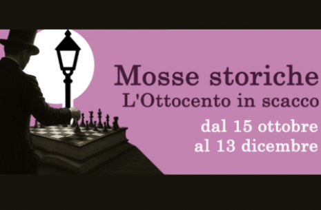 Uomo dell'ottocento che gioca a scacchi