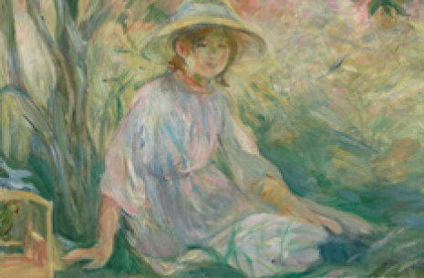 Dipinto di Berthe Morisot, intitolato sotto l'arancio 