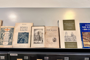 Genova nel Medioevo. Dettaglio vetrina tematica