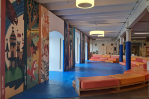Spazio Morbido con allestimento scenografico a cura di Arteprima
