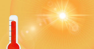 termometro con temperatura alta e sole